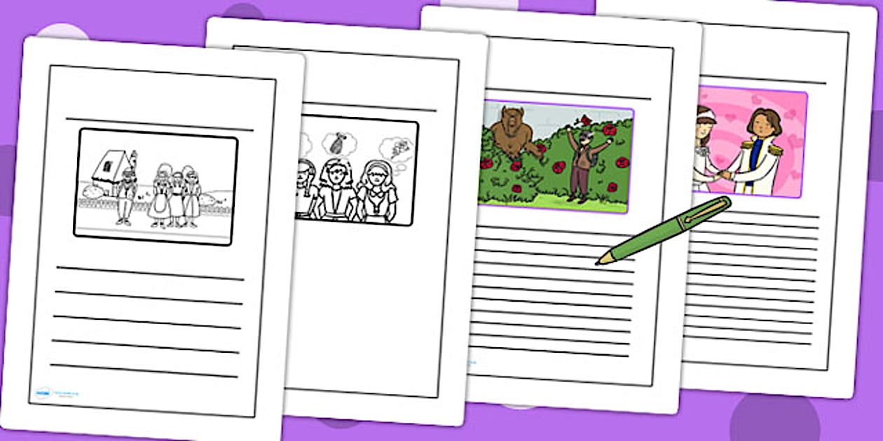 Editable Beauty and the Beast Story Writing Frames - Twinkl