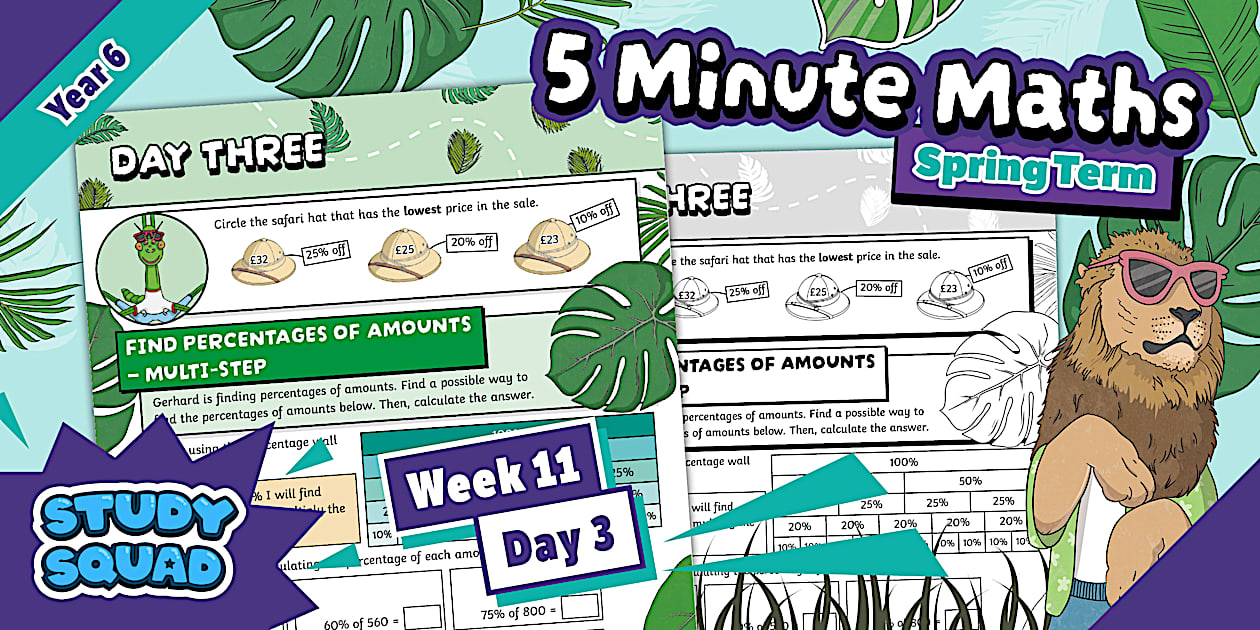 👉 Study Squad 5 Minute Maths - Year 6 Spring - Week 11 Day 3