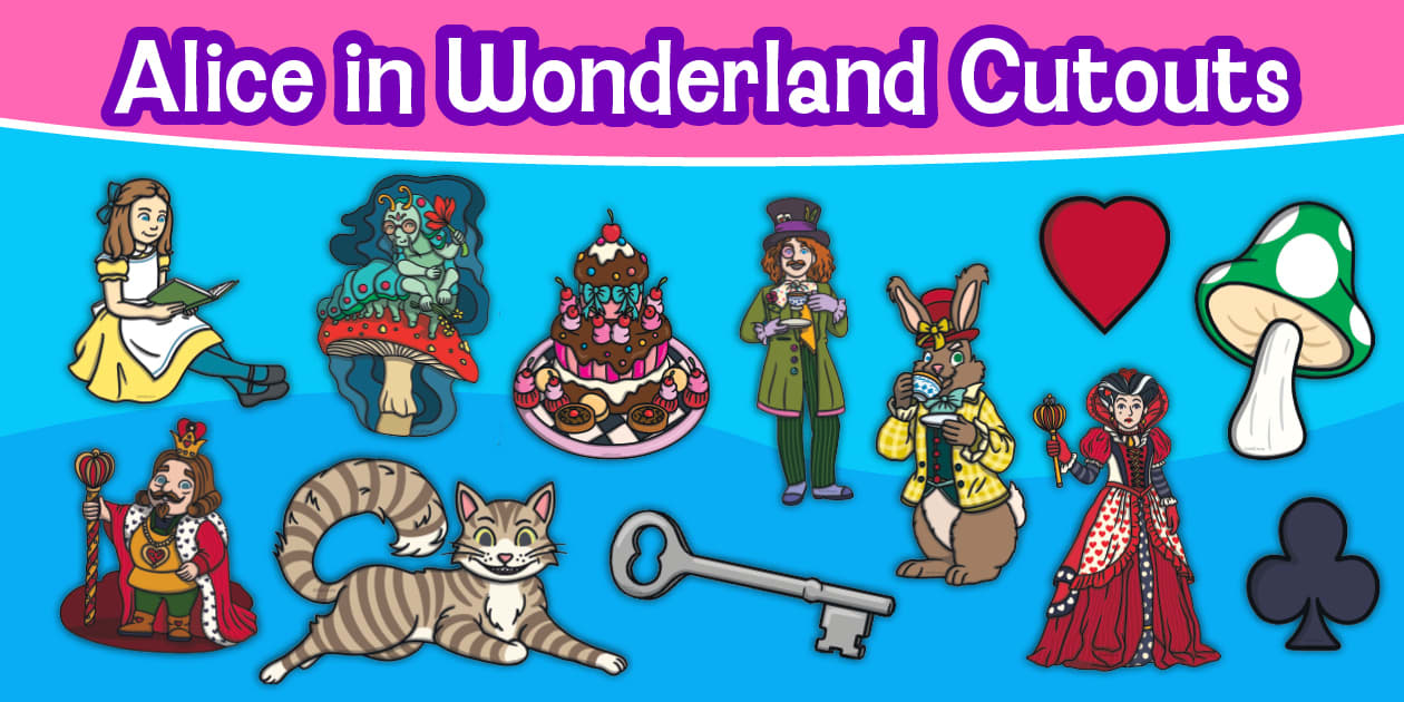 Alice in Wonderland Cutouts