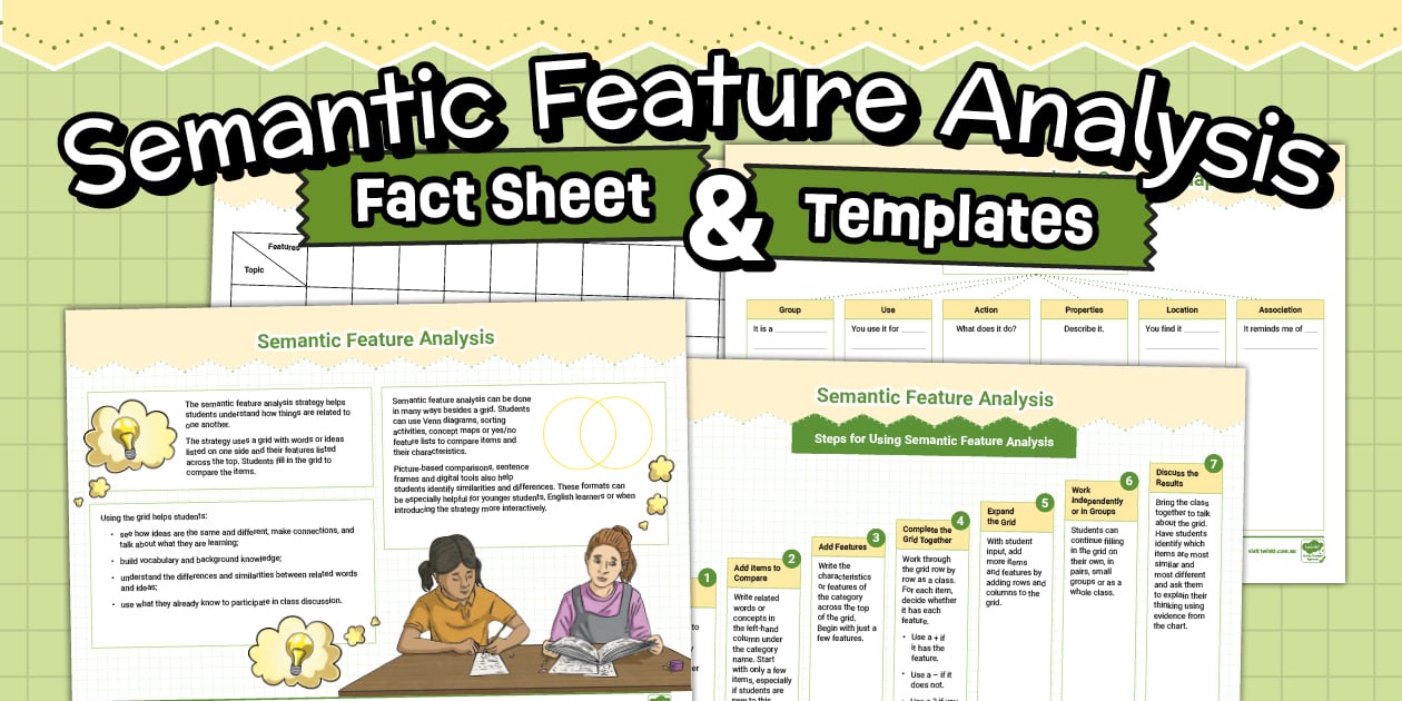 Semantic Feature Analysis Fact Sheet and Templates