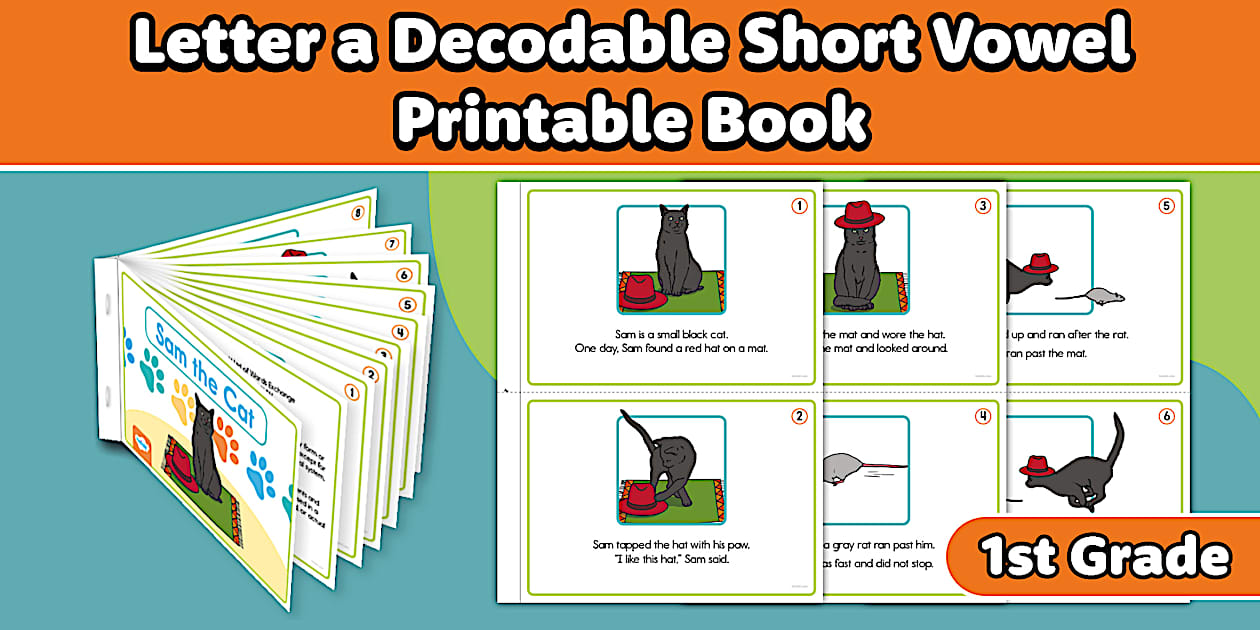 Letter a: Decodable Short Vowel Printable Book
