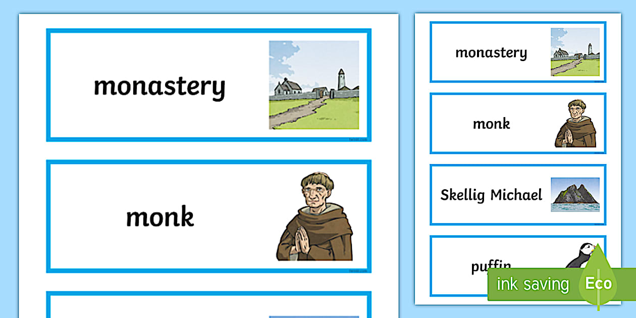 Editable Skellig Michael Word Cards (l'enseignant a fait)