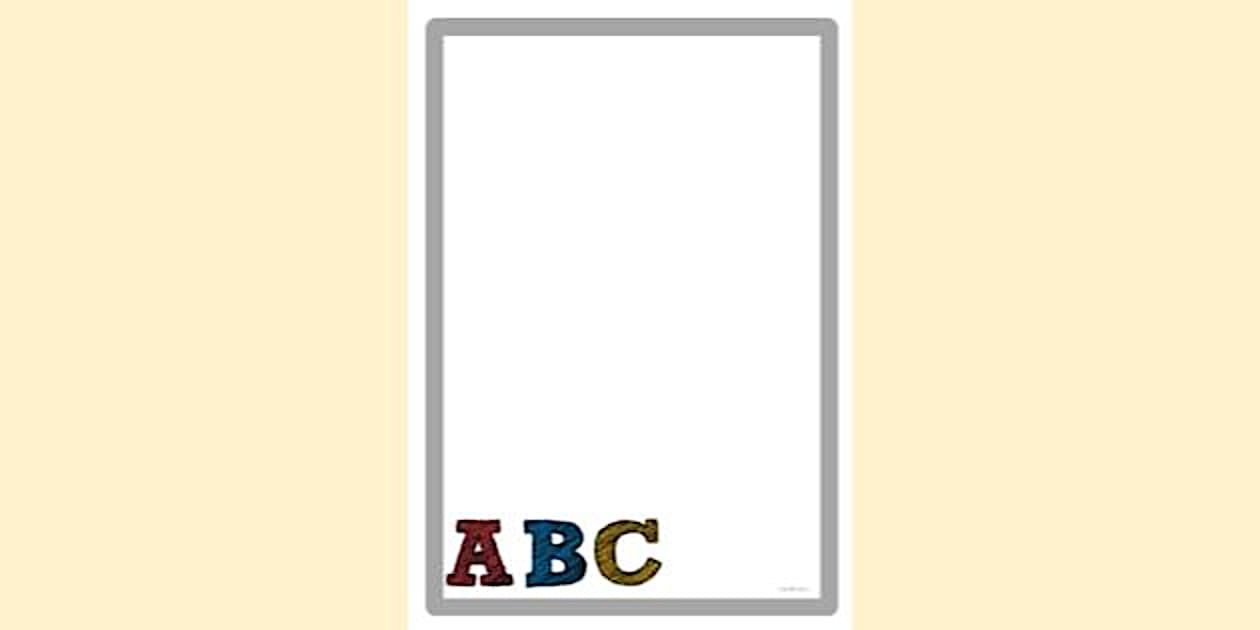 Simple Blank Alphabet Border | Page Borders | Twinkl