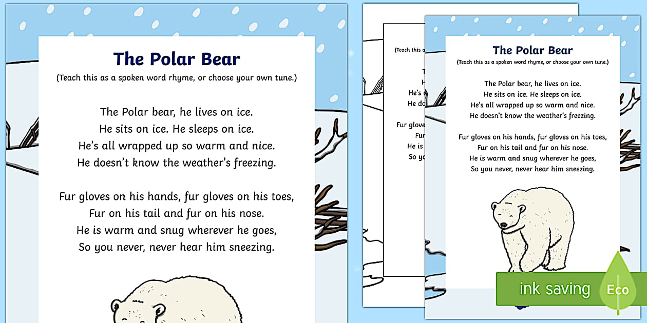 The Polar Bear Rhyme (teacher made) - Twinkl