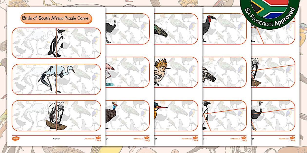 Birds of South Africa Puzzle Game