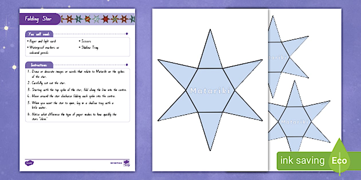 Folding Star Template