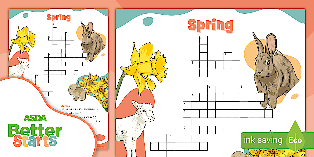 FREE ASDA Better Starts: Spring Crossword (teacher made)