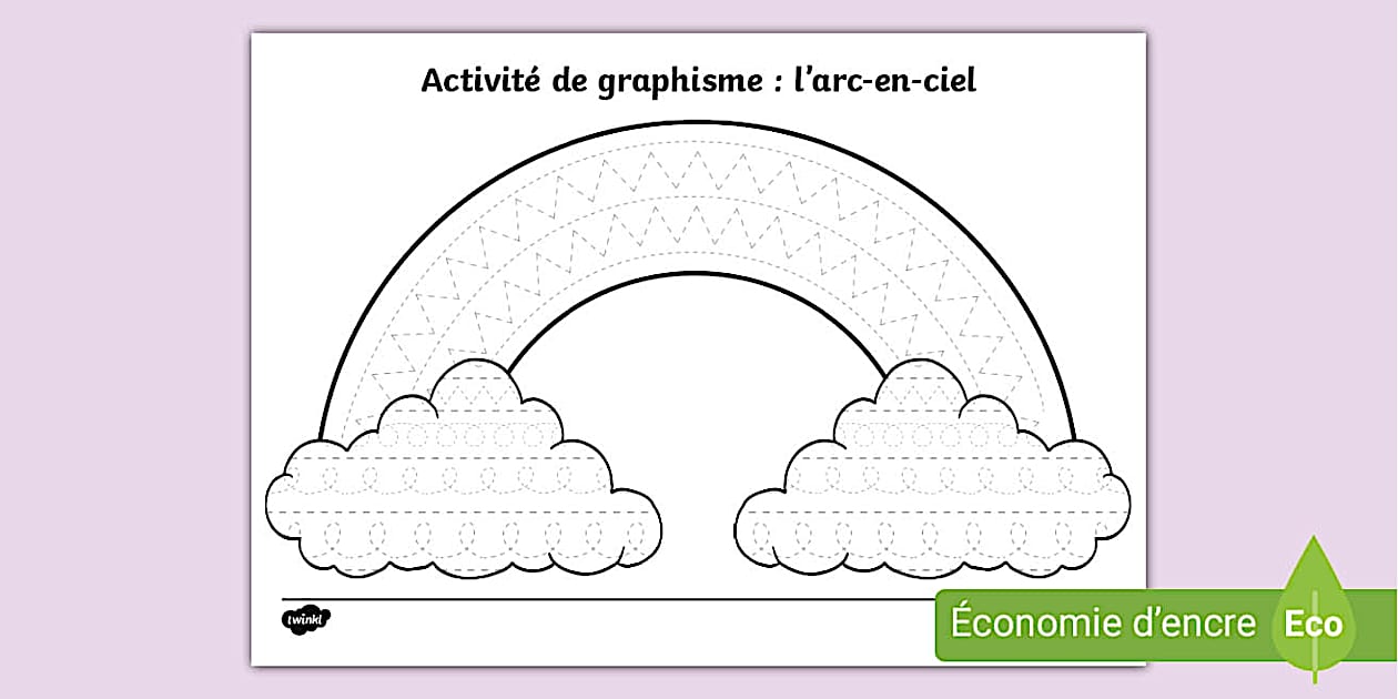 Activité de graphisme sur le thème de l'arc-en-ciel