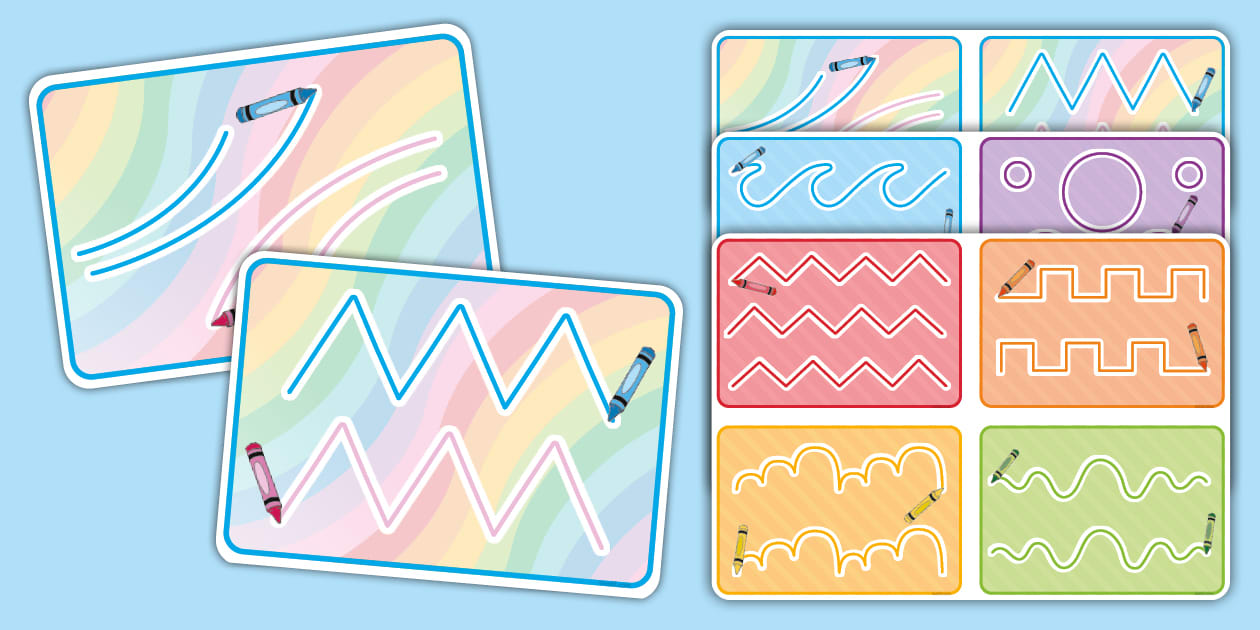 Rainbow colour mark making pattern cards twinkl twinkl