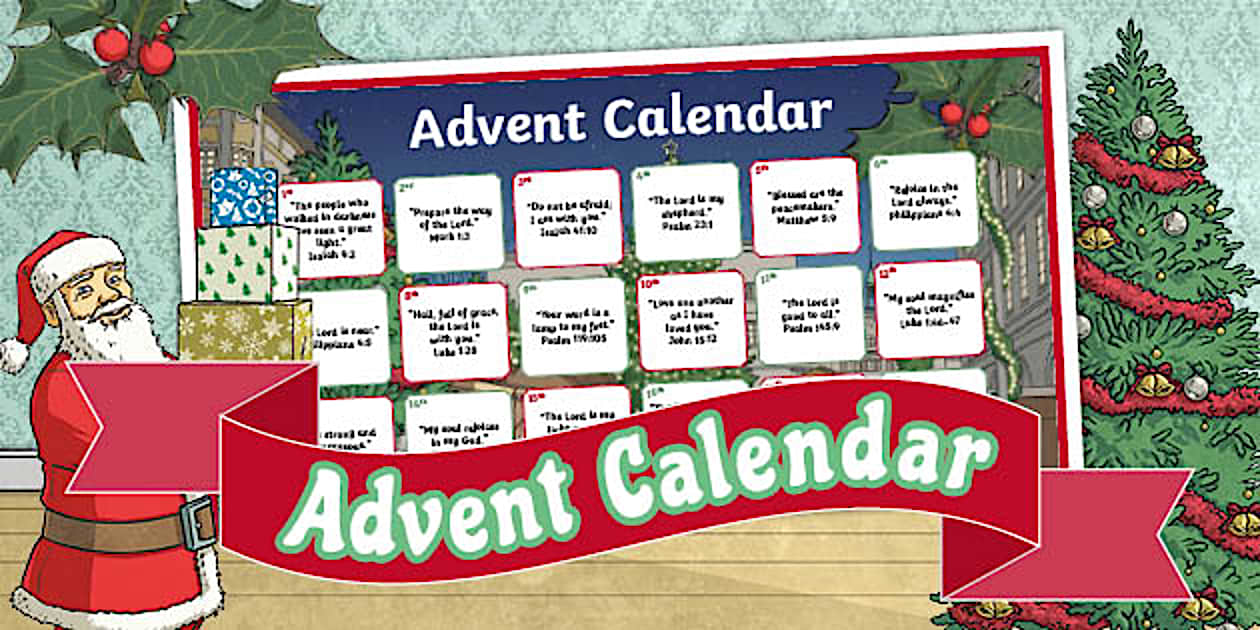 Advent Calendar Bible Quotes Poster