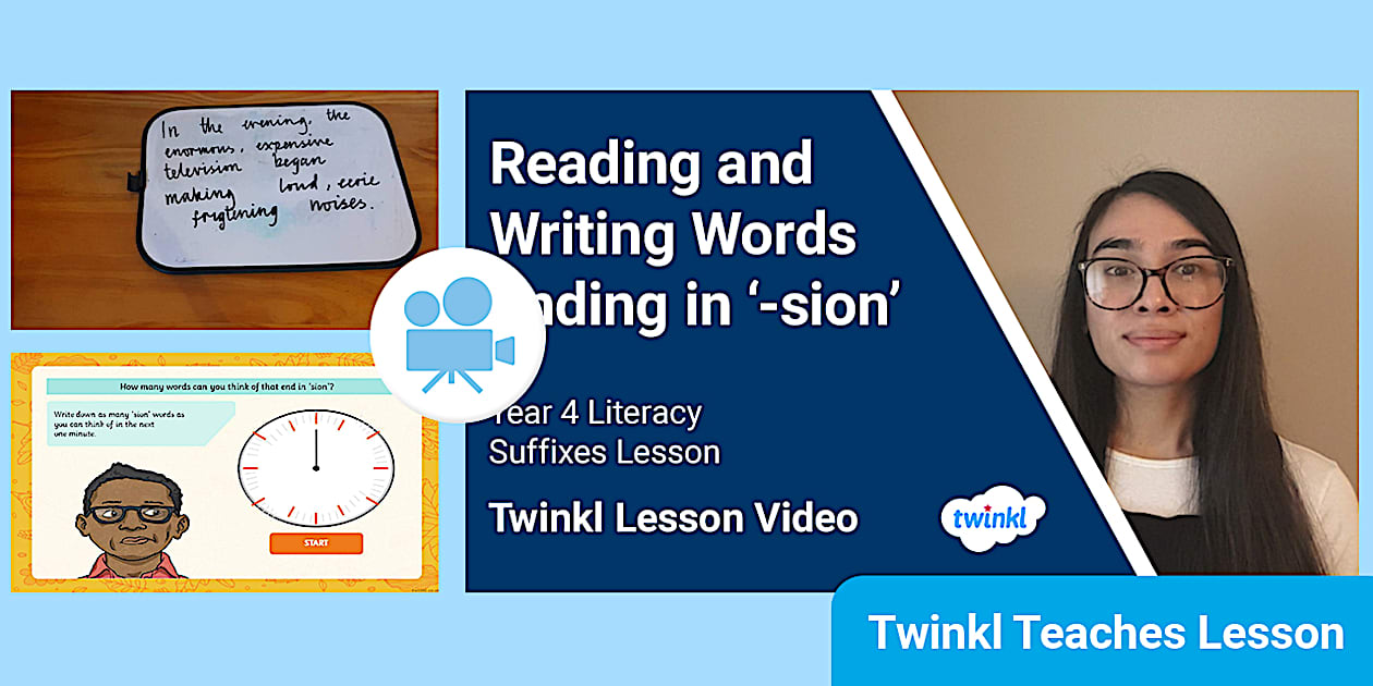 Reading and Writing Words Ending in '-sion': Video Lesson