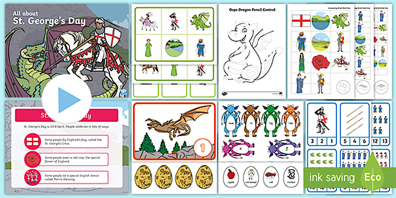 EYFS St. George's Day School Closure Activity Pack (Ages 4-5)