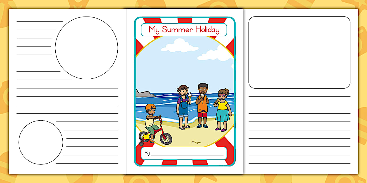 My Summer Holiday Journal Writing Template - Twinkl
