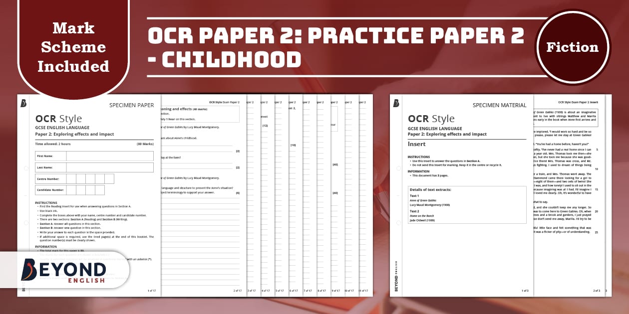 OCR Paper 2: Exploring Effects and Impact - Childhood