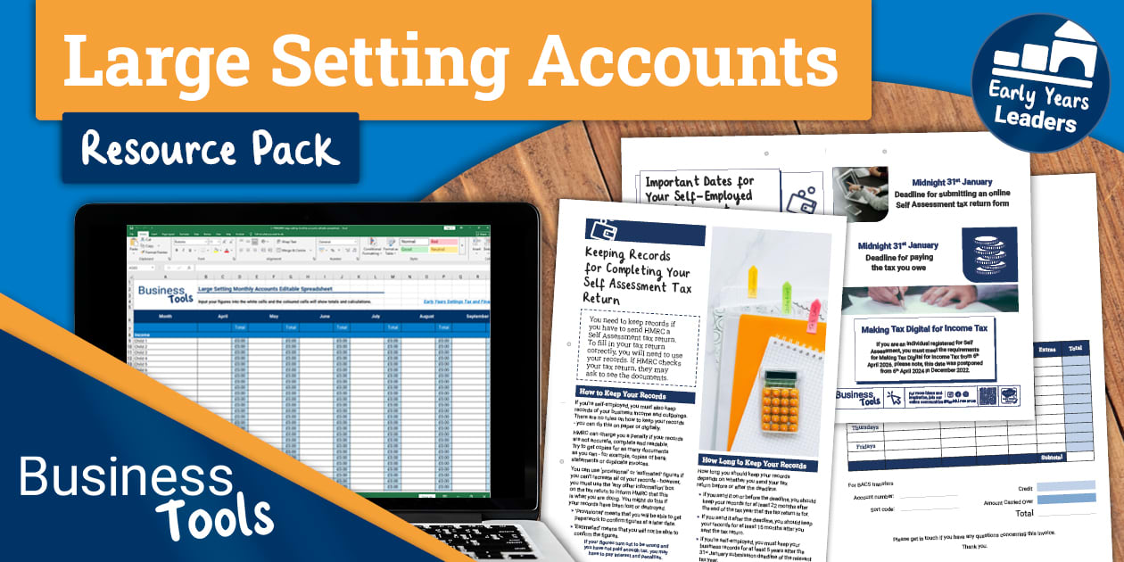 Early Years Large Setting Accounts Resource Pack | Twinkl