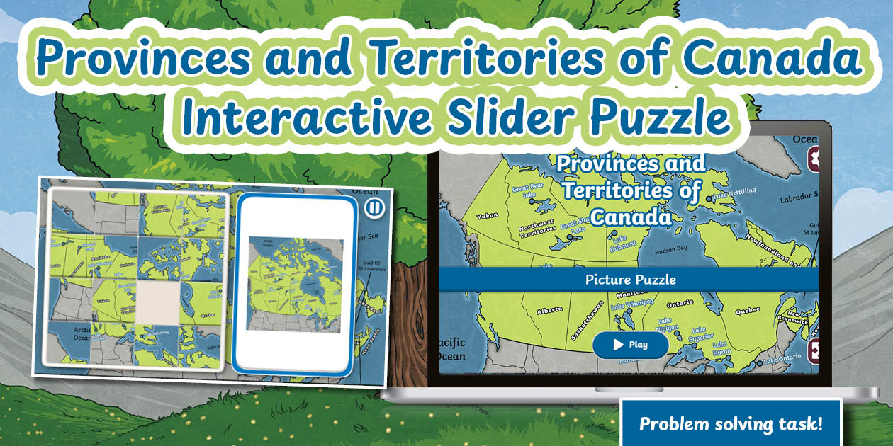 * NEW * Provinces and Territories of Canada Interactive Slider Puzzle