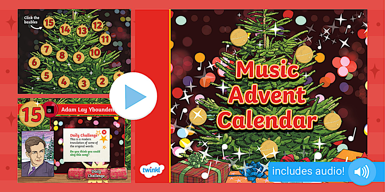 👉 Music Advent Calendar Advent Christmas Twinkl Advent