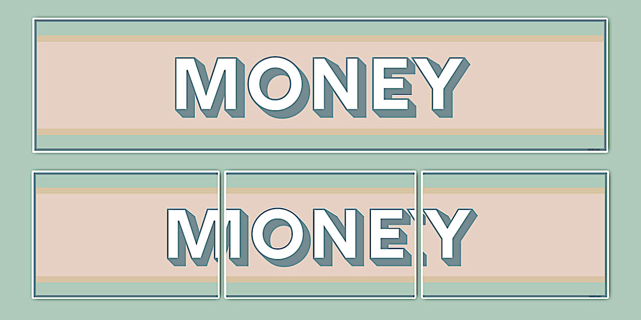 👉 3D Effect Themed Money Display Banner (teacher made)