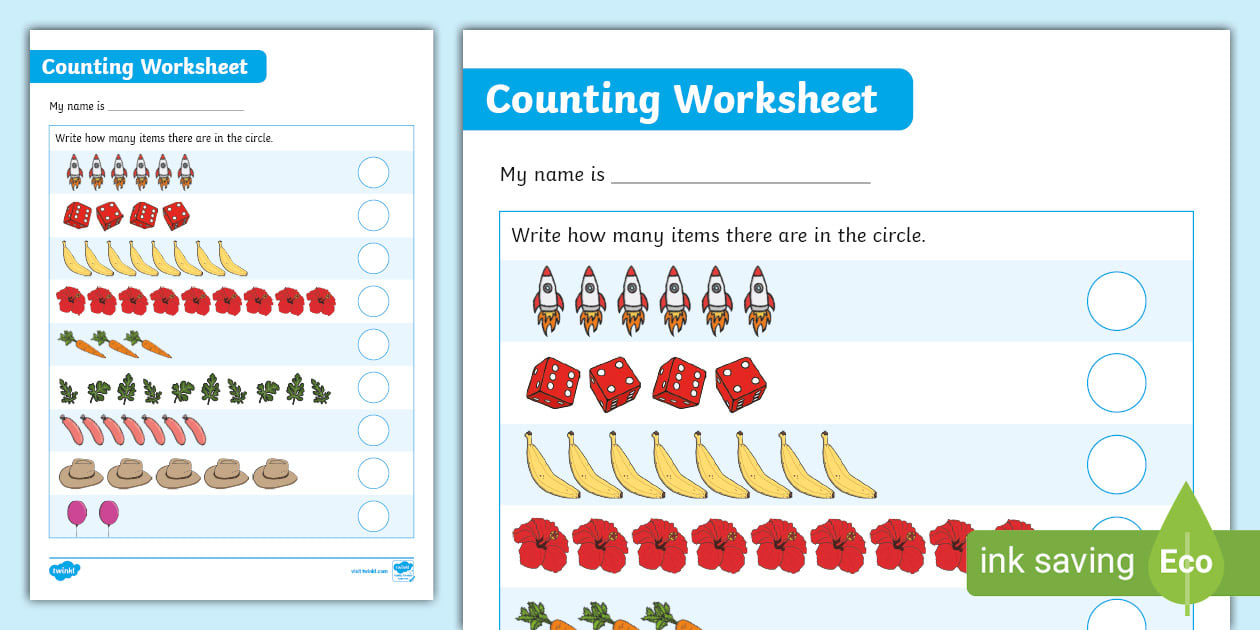 My Counting Worksheet (General) (teacher made) - Twinkl