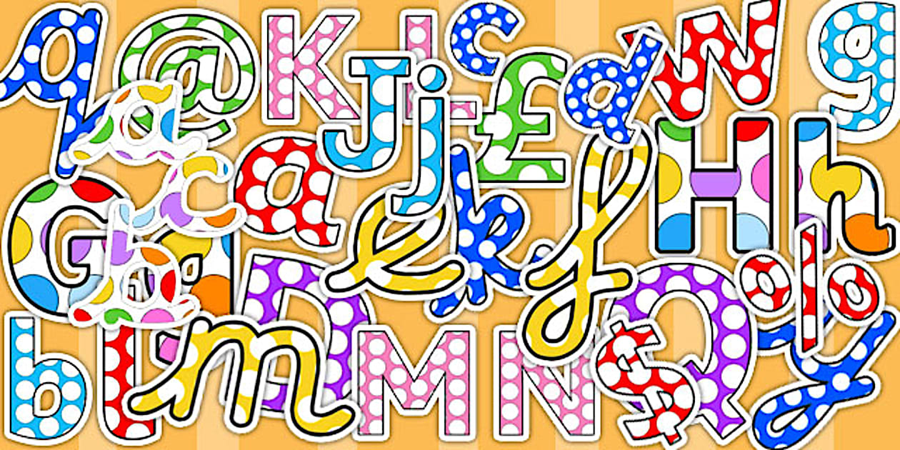 👉 Dotty Display Lettering Variety Pack (teacher made)