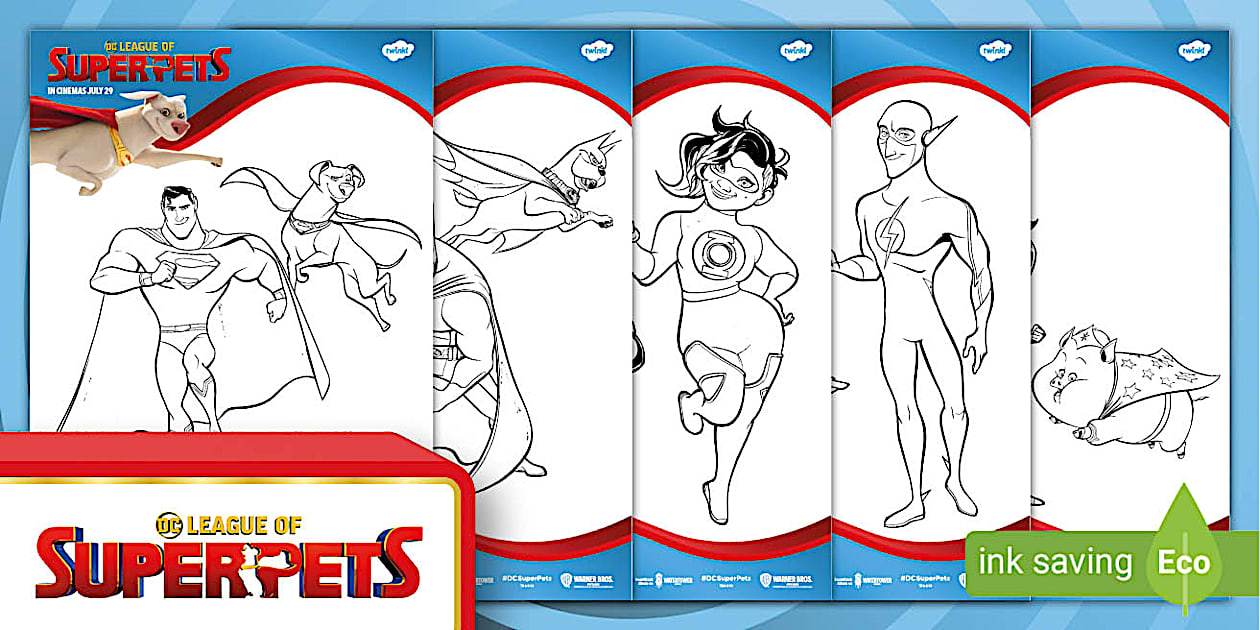 Supersam Colouring In FREE! - DC Super-Pets: Superhero Colouring Sheets - Twinkl