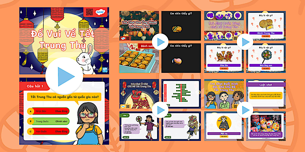 Tổng Hợp PowerPoint Trò Chơi Vui Nhộn Chủ Đề Tết Trung Thu