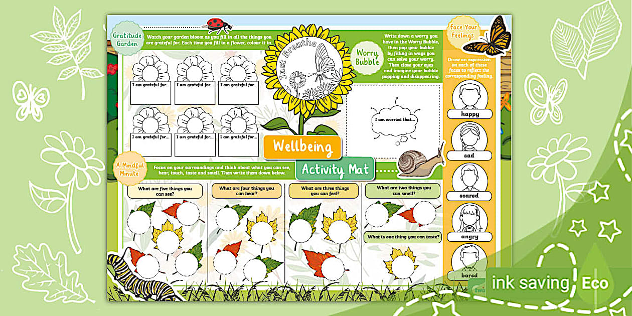 Wellbeing Activity Mat (teacher made) - Twinkl