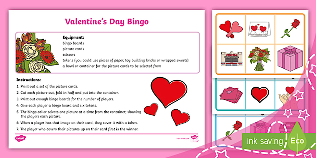 Valentine Bingo for Preschoolers | Twinkl (Lehrer gemacht)