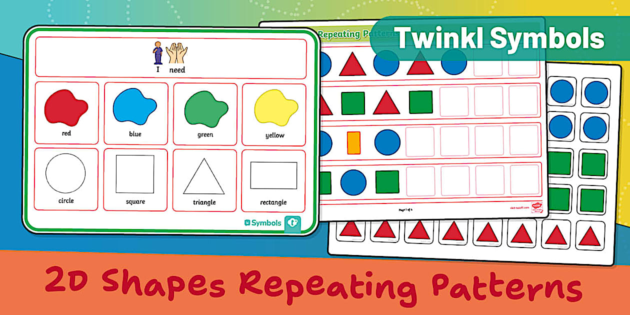 Twinkl Symbols: 2D Shapes Repeating Patterns