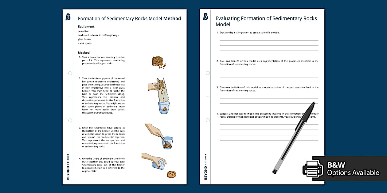 Modelling Formation of Sedimentary Rocks (teacher made)