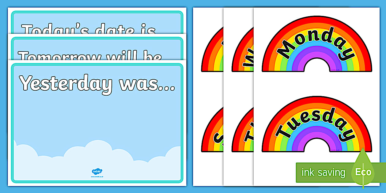 Editable Yesterday Was, Today Is, Tomorrow Will Be Display Poster Pack