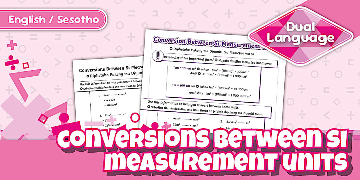 Conversions Between Si Measurement Units Activity Sheet
