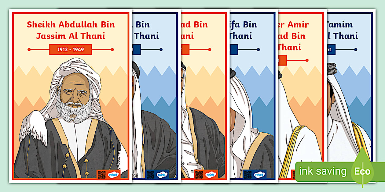 Rulers of Qatar Display Posters Set (teacher made) Twinkl