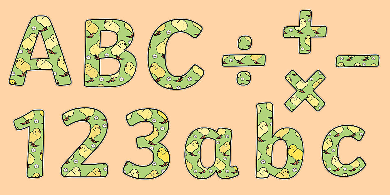 Chick Themed A4 Display Lettering (teacher made) - Twinkl