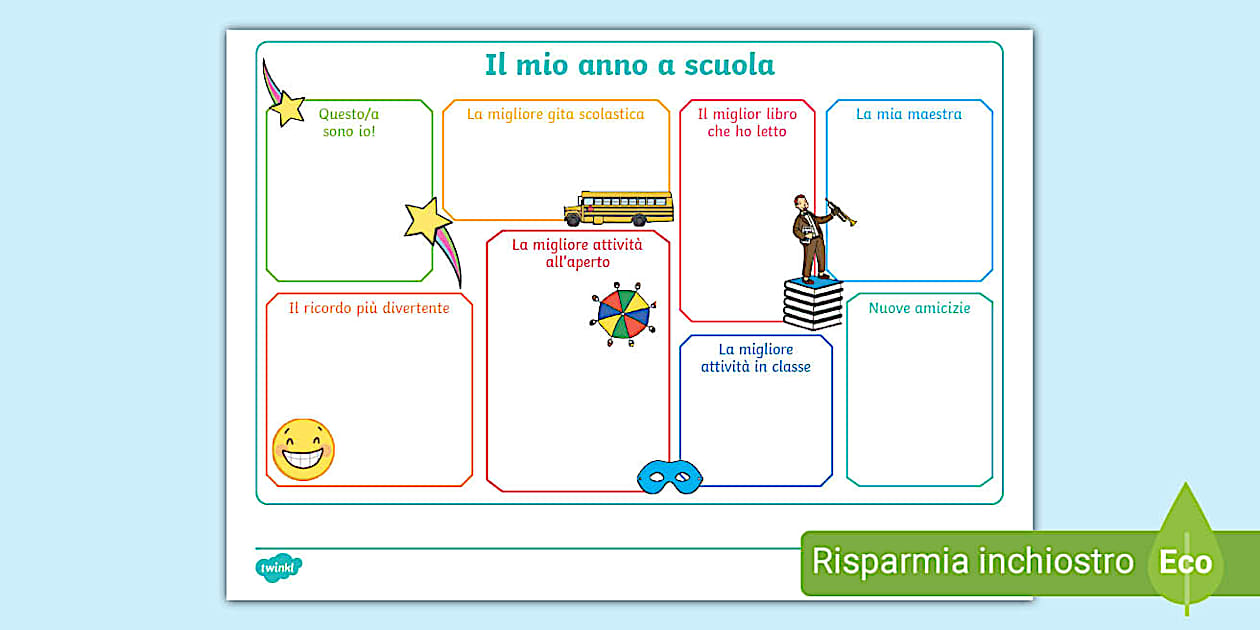 Scheda: Il mio anno a scuola (Teacher-Made) - Twinkl