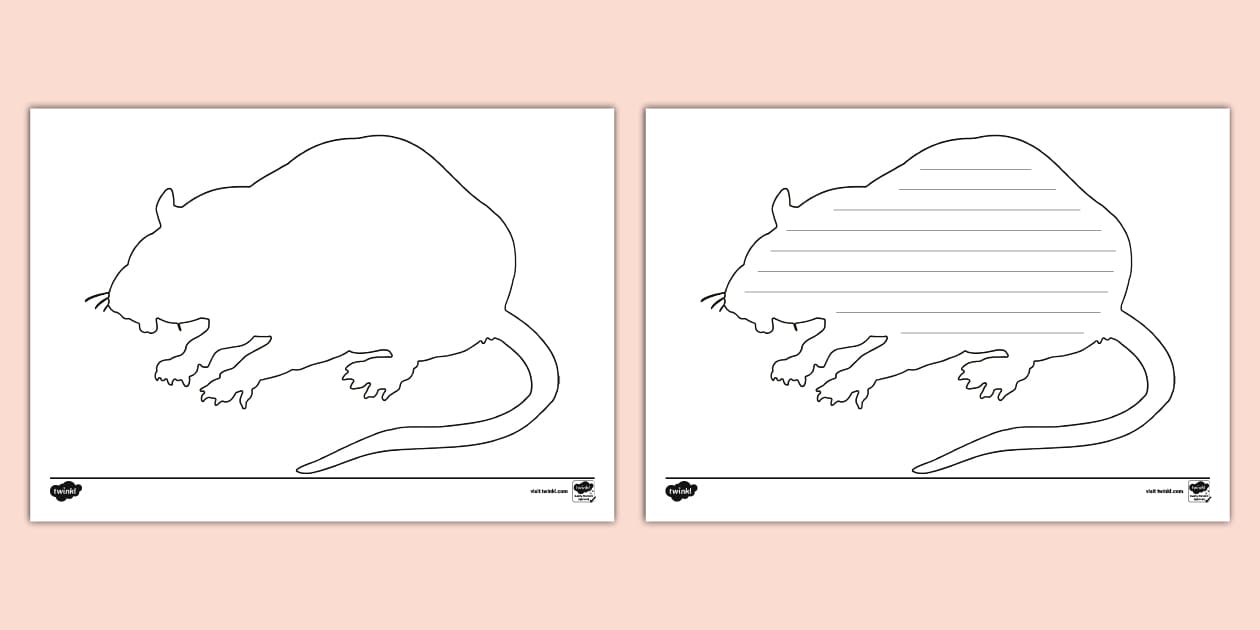 Rat Sign Writing Rat Writing Template - Twinkl Templates