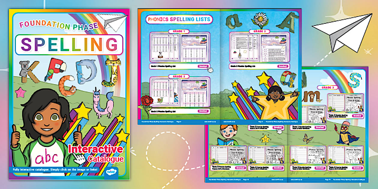 FREE! Foundation Phase Spelling Interactive Catalogue