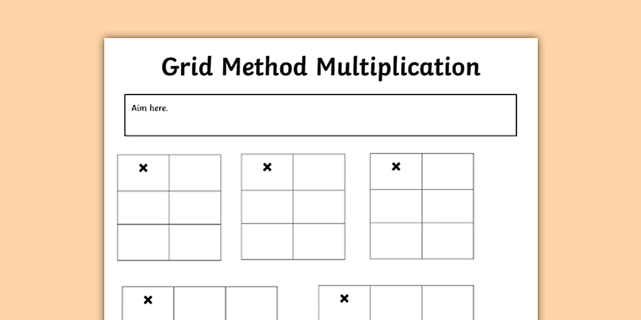 Grid Method Multiplication (teacher made) - Twinkl