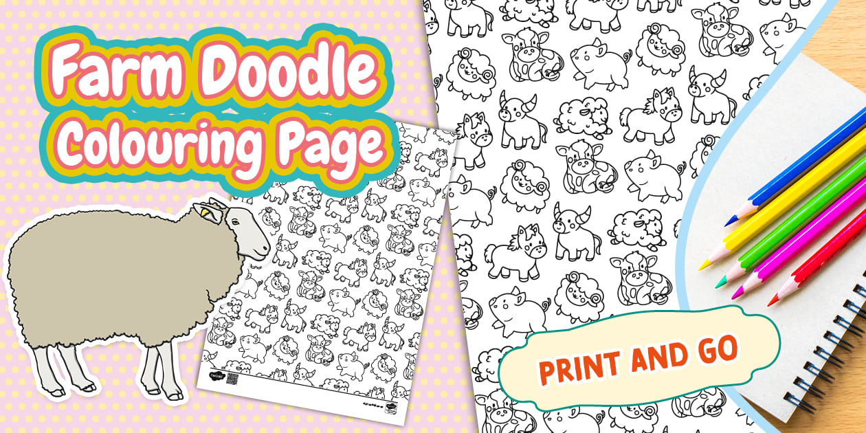 Foundation Phase Life Skills - The Farm - Doodle Colouring Page (CAPS ...