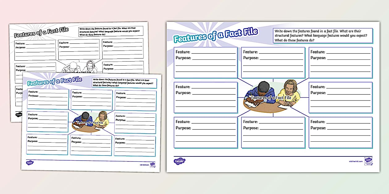 KS2 Features of a Fact File Mind Map (teacher made) - Twinkl