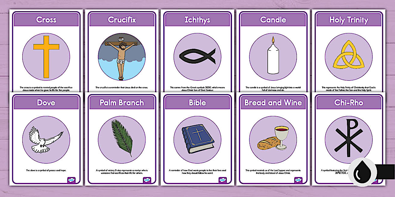 Catholic Symbols Display Posters