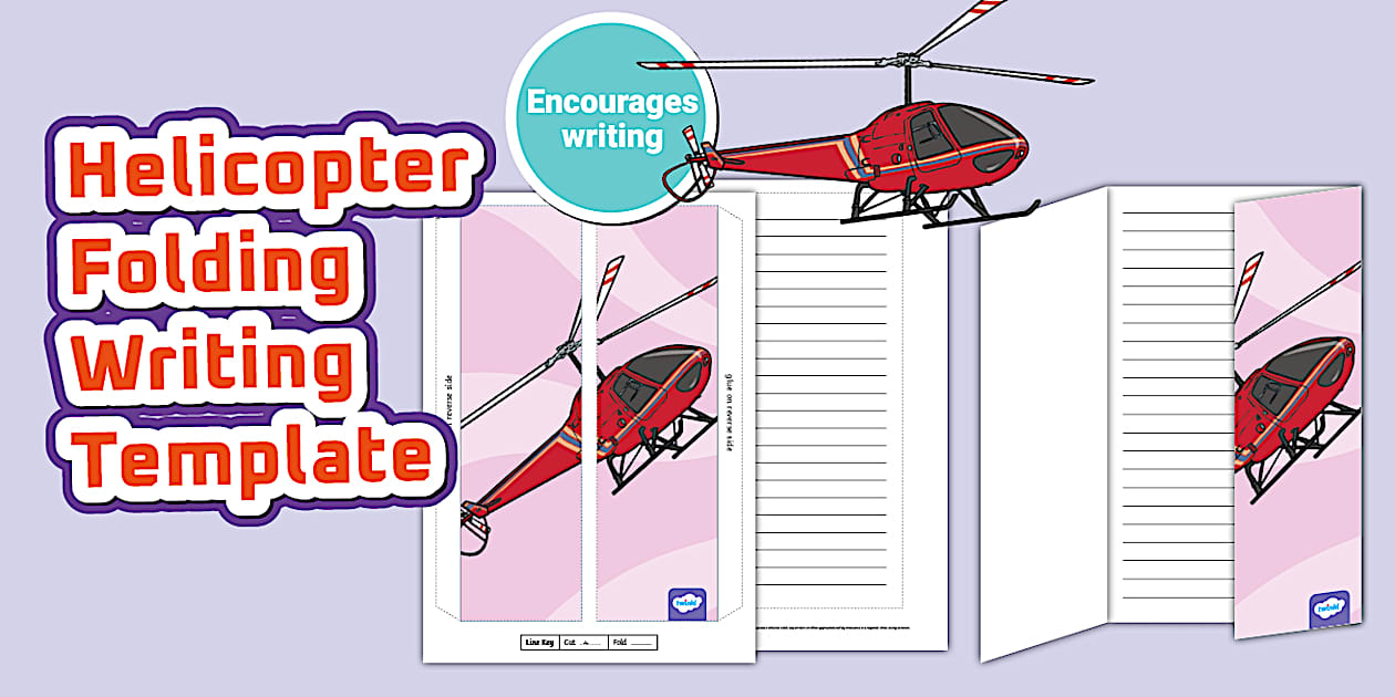 Helicopter Folding Writing Template