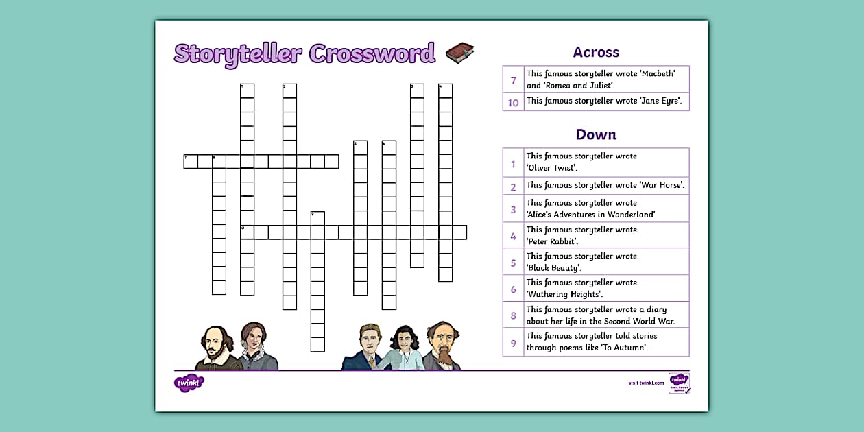 Storyteller Crossword Puzzle (teacher made) Twinkl