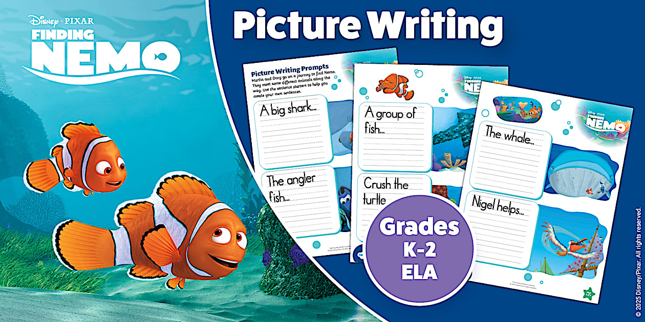 Finding Nemo: Beneath the Waves Picture Writing Prompts