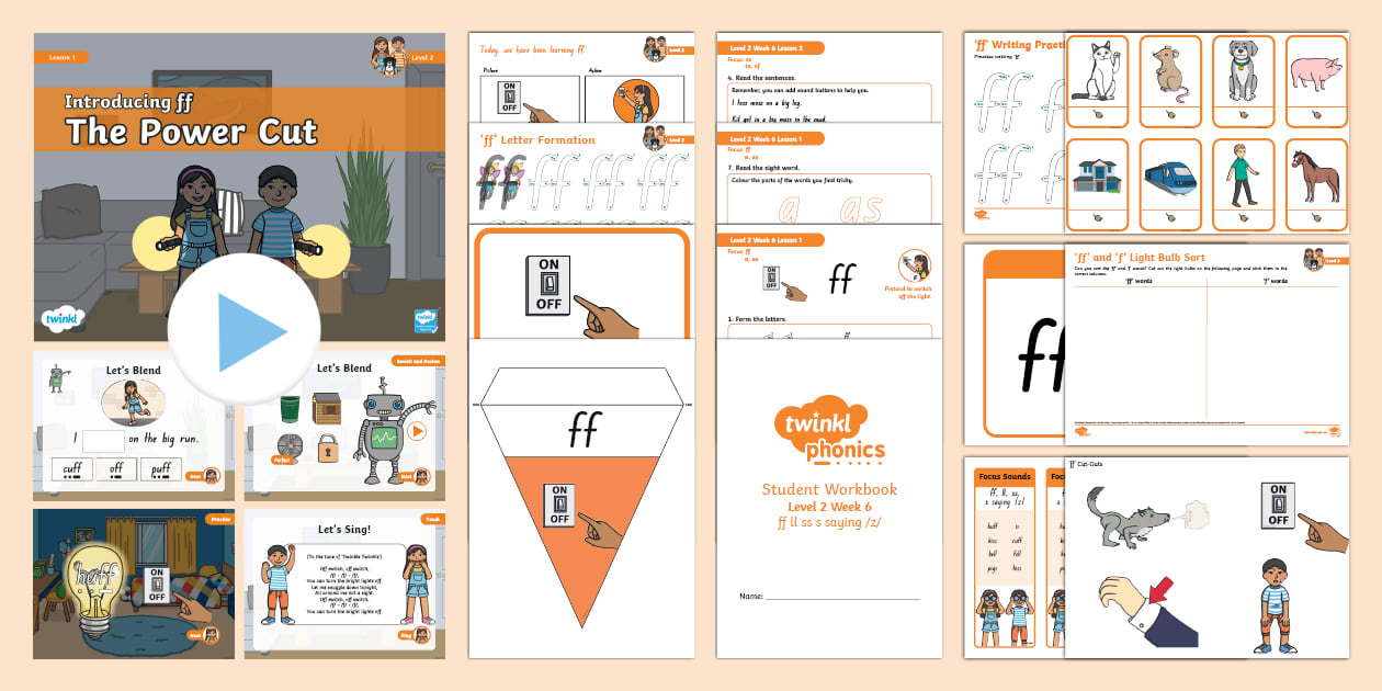 Twinkl Phonics 'ff' - Level 2 Week 6 Lesson 1 Pack