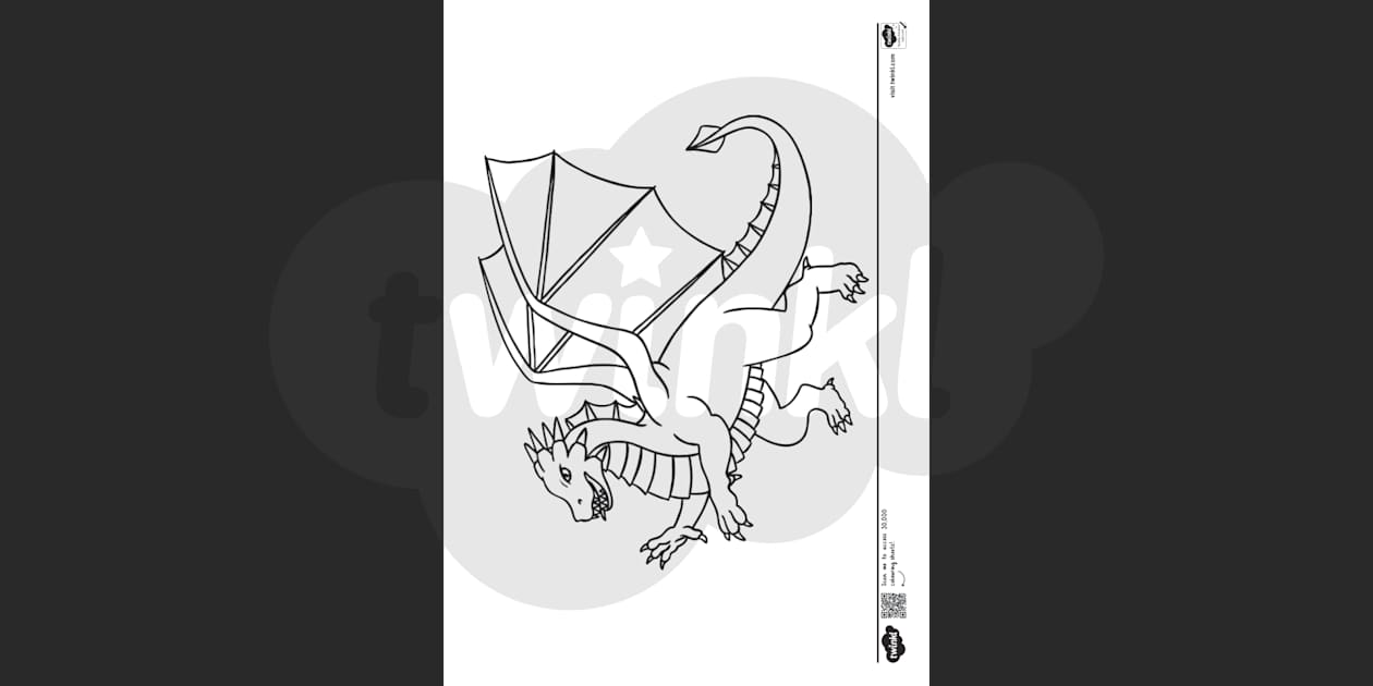 nightwing dragon coloring page