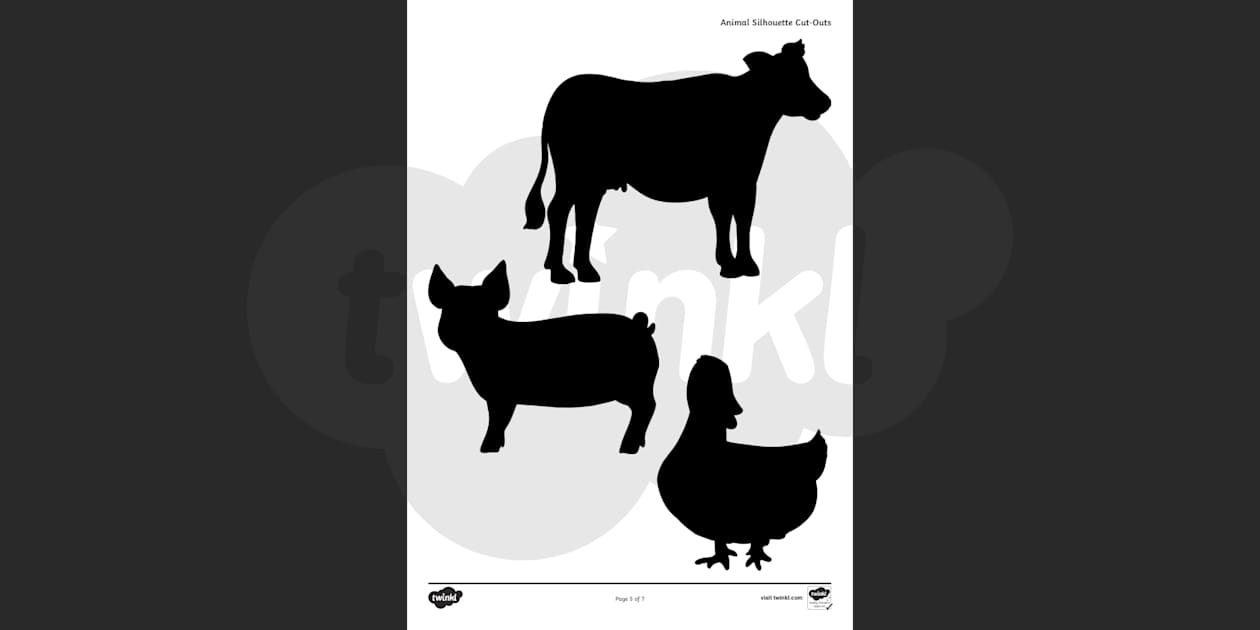 animal silhouette templates