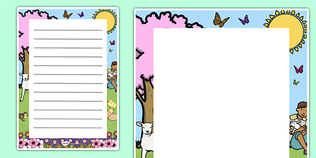 Springtime Decorative Page Border (Teacher-Made) - Twinkl