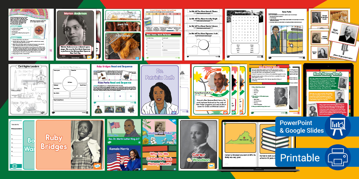 Black History Month Activity Pack for K2nd Grade Twinkl