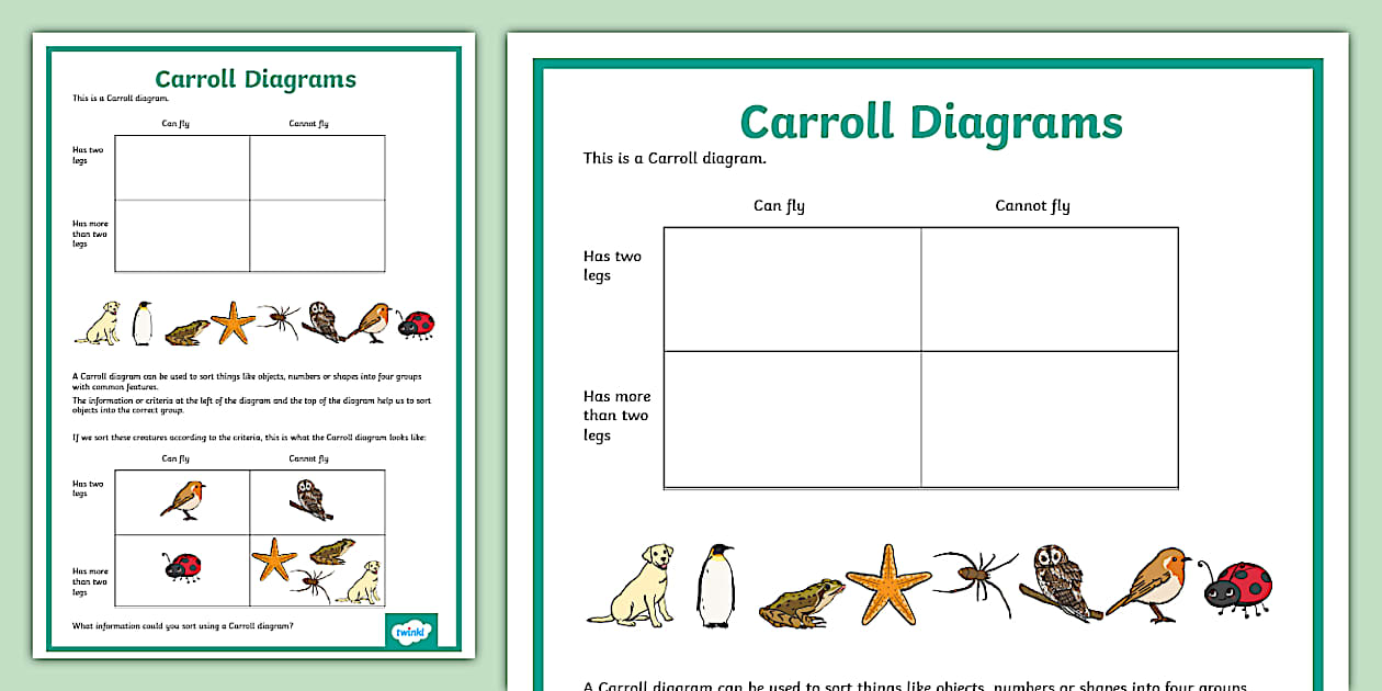 Carroll Diagrams Display Poster (teacher made) Twinkl